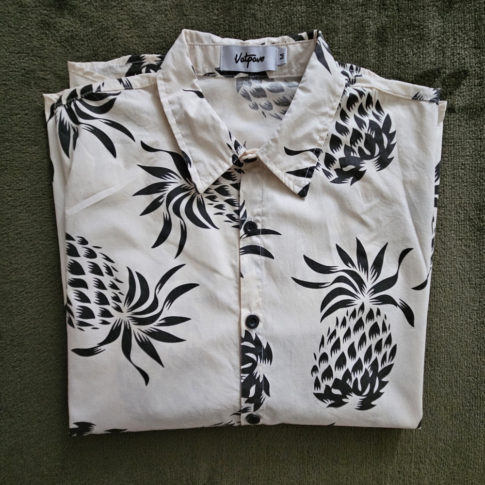 Volcom Cream Shirt with Black Pineapple Design